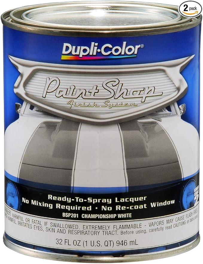 Dupli-Color (BSP201-2 PK 'Paint Shop' Championship White Finish System Base Coat - 1 Quart, (Case of 2)