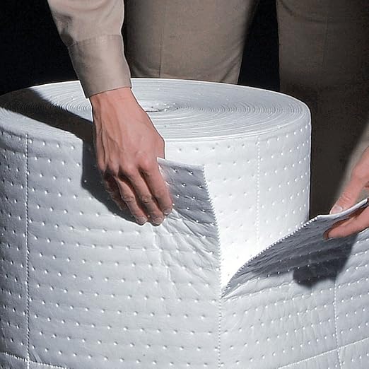PIG Oil Mat - Oil-Only Absorbent Mat Roll - 1 Roll - 15" x 150' Roll - Absorbs up to 16.5 gallons per Roll - MAT446