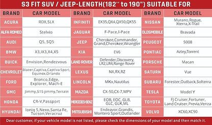 SUV Car Cover Waterproof All Weather Protection with Red Stripe Design,Universal Fit Toyota RAV4, Honda CRV, Tesla Model Y, Audi Q5, Nissan Rogue, Mazda CX-5, Kia Sorento,Hyundai Sante Fe