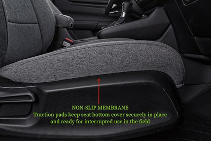 coverdream CRV Seat Covers Custom Fit for 2017-2021 2022 Honda CRV LX,EX,SE,EX-L,Touring,Hybrid,Fully Covered,Airbag Compatible UV Resistant Polyester Car Seat Protector(Full Set,Gray)