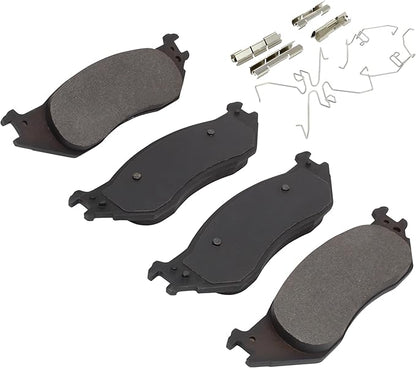 Premium Semi-Metallic Front Brake Pads (1001-1045M) Compatible with Ford E-150 2004-2006, Ford E-150 Club Wagon 2004-2005