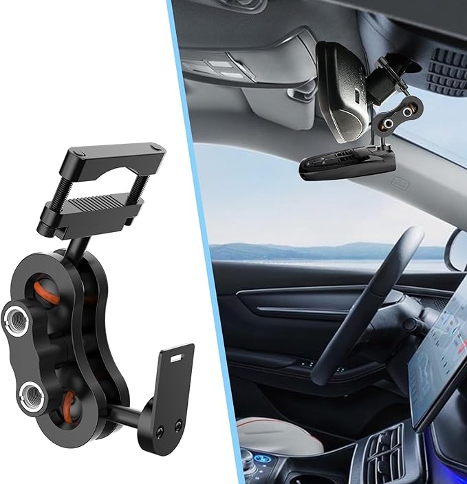 Radar Detector Rearview Mirror Rod Mounting Bracket and Radar Direct Power Cord Hardwired Kit and Fuse Tap(for Cobra Radar Models)