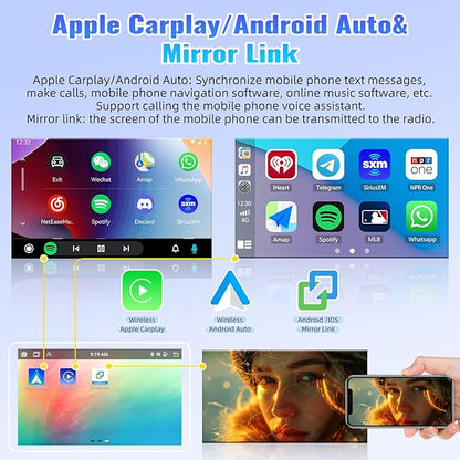 SIXTOP [8-Core 2+64G] Android Car Stereo for Hyundai Tucson IX35 2010-2015 with Carplay Android Auto 59 Theme 10.1 inch Touch Screen Bluetooth 5.0 FM/RDS Network Radio DSP 32EQ AI Voice GPS