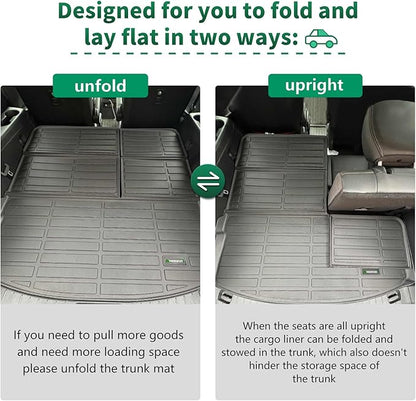 ANBINGO®Floor Mats Fit for Buick Enclave 2018-2024 & Cargo Liner All Weather Car Mats Rug for Buick Enclave TPE Rug Mat for Buick Enclave Rubber Trunk Liner Carpet for Enclave Automotive Accessories
