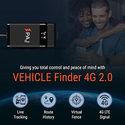 PAJ GPS Vehicle Finder 4G 2.0 - Real-Time GPS Tracker Device for Car, Motorcycles, Trucks, Bike - Direct Connection to Vehicle Battery (9-75V) - Tracking Devices with Alerts - Subscription Required