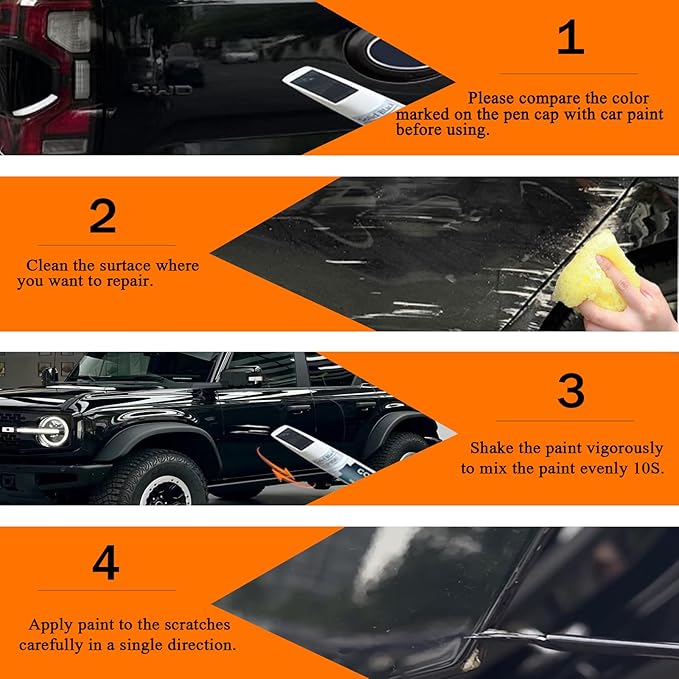 RR Ruby Red Metallic Tricoat Touch Up Paint for Ford, Car Paint Pen Scratch Repair Two-In-One Touch Up Paint, Premium Car Scratch Remover for Deep Scratches
