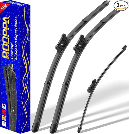 3 wipers Replacement for 2018-2021 2022 Volkswagen Vw Tiguan, Windshield Wiper Blades Original Equipment Replacement - 25"/22"/15" (Set of 3) Top Lock