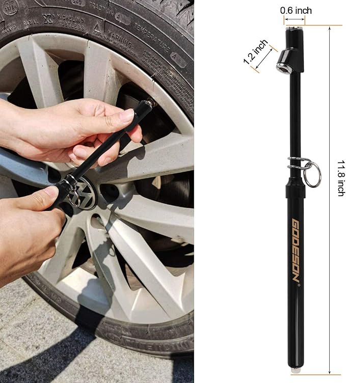 GODESON Dual Head Tire Pressure Gauge, Heavy Duty Pencil Tire Gauge Range 10-150PSI,Dual Head Truck Pen Air Pressure Gauge (Pack of 12)…