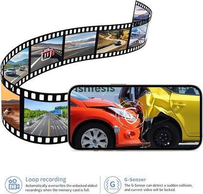 Front 4K Dash Cam for Honda HR-V 2023 2024 2025 2026 Sport LX EX-L (Gen3),Easy Installation,OEM-Style,Collision Detection,Loop Recording,WiFi & App,64G Card