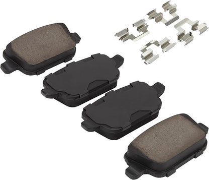 Premium Semi-Metallic Rear Brake Pads (1001-1314M) Compatible with Land Rover LR2 2013-2015, Volvo S80 2007-2009