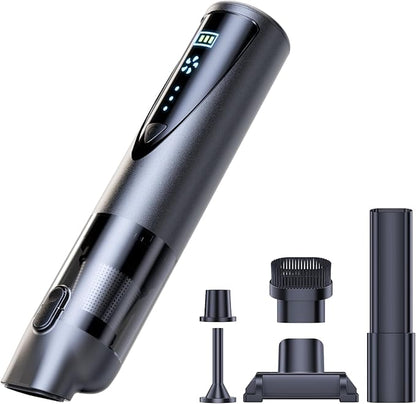 Rendoo Cordless Car Vacuum Cleaner - Portable Handheld Vacuum with Strong Suction, Wet/Dry Mini Vacuum for Car Detailing, Rechargeable Auto Vacuum with Detailing Kit