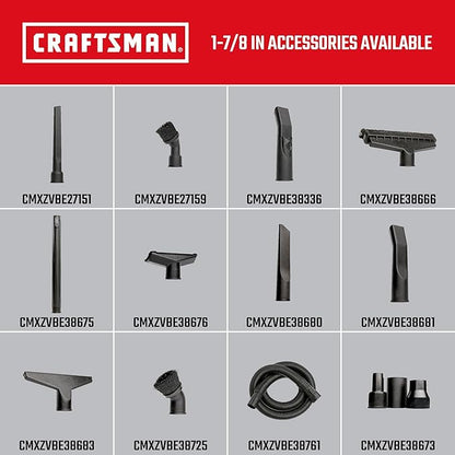 CRAFTSMAN CMXEVBE18690 9 Gallon 4.25 Peak HP Wet Dry Vac, Portable Shop Vacuum Wet and Dry with Filter, Dust Bag, Dusting Brush, Hose and Attachments for Home, Garage and Automotive Cleaning