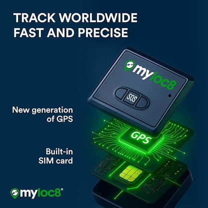 GPS Tracker for Vehicles with Magnet– 4G LTE Real-Time Location Device with App, Built-in SIM, 14-Day Battery – Anti-Theft GPS Tracker for Car, Motorcycle, Scooter, Bike - 4-Mo Subscription Incl