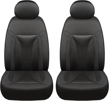 GIANT PANDA 2 Pcs Front 3D Air Mesh Car Seat Cover Custom Fit Ford F150 F250 F350 F450 SuperCrew/Crew Cab Pickup Trucks, Breathable Cooling Seat Protector with Composite Sponge Inside (Black)
