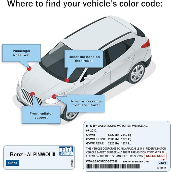 Touch Up Paint for Mercedes Benz Mars Red (590/3590)-Exact Match–Chips and Nicks TouchUp Paint Pen Scratch Repair Car Accessories Car Paint Pen for Erase Car Scratches