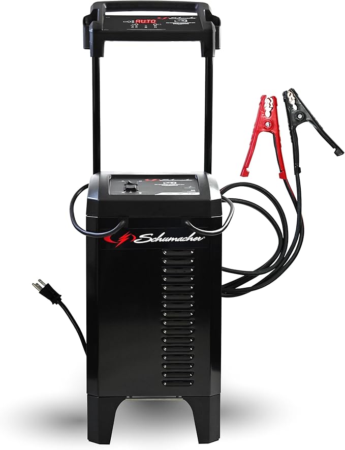 Schumacher Electric Wheeled 6A Car Battery Charger and 275A Engine Starter, 6-in-1 Solution for 6V/12V Batteries, Battery Maintainer, 40A Boost, SC1326, For Power Sport, Automotive, & Marine Batteries