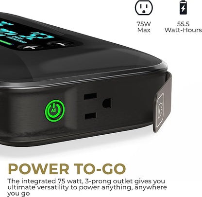 HALO Bolt Ultimate 3 Portable Car Battery Jump Starter | 130 PSI Air Compressor, 55.5Wh USB Power Bank, Large Display, Emergency Floodlight & Charger, Jumps Cars SUVs & Trucks, Inflates Tires — Specks
