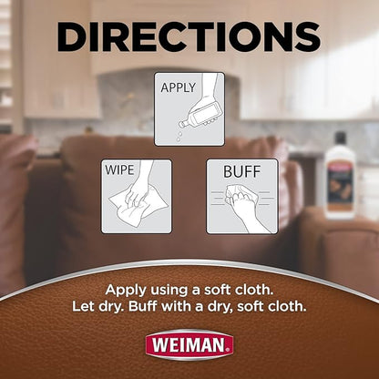 Weiman 3 in 1 Deep Leather Conditioner Cream (2 Pack) - Restores Leather Surfaces - Use on Leather Furniture, Car Seats, Shoes, Bags, Jackets, Saddles