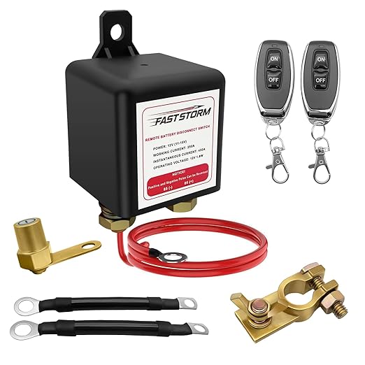Car Remote Battery Disconnect Switch 12V, 250A Top Post Negative Battery Shut Off Switch Automotive Anti Theft Kill Switch Kit Upgrade Prevent Battery Drain for Truck, RV Auto, Boat