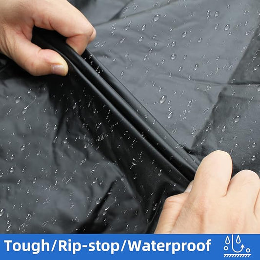 RV Tire Covers 4 Pack, Tough Waterproof Wheel Protector for Camper, Truck, Motohome, SUV, Car, Boat Trailer, Universal Fits Tire Diameters 36-39 inches, Black