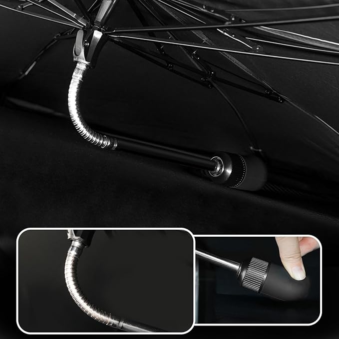 Umbrella Sunshade for Ford Transit 150 250 350 Accessories 2015-2023 2024 2025, Foldable Windshield Cover Sun Shade Umbrella Visor with UV Block Windshield (for Ford Transit 2015-2025)