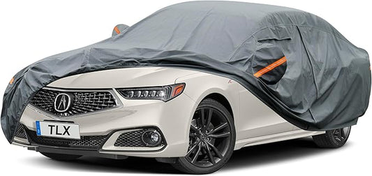 Premium Car Cover Custom Fit Acura TLX (2014-2025), 16 Layers Heavy Duty Car Cover Waterproof All Weather with Zipper Door for Sun Rain Snow Dust Uv Protection