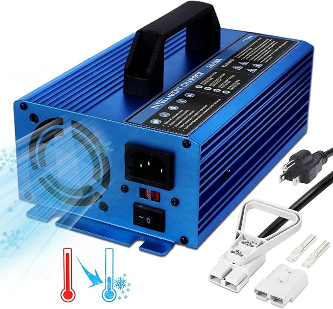 Forklift Battery Charger 24V 30A Automatic Smart Charger, Automotive Battery Charger Fully-Automatic Smart Charger for Forklift Club Car Golf Cart (24V20A)