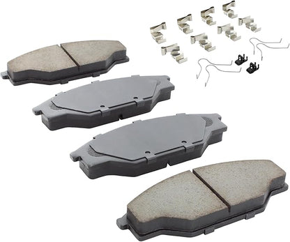 Premium Semi-Metallic Front Brake Pads (1001-0303M) Compatible with Toyota Pickup 1985-1993