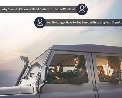 Fookoo Ⅱ HD Backup Camera System Kit, 9''1080P Reversing Monitor+IP69 Waterproof Rear View Camera, Sharp CCD Chip, 100% Not Wash Up, Truck/Semi Trailer/Box Truck/RV (DY901-Wired)