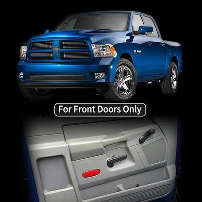 Car Front Interior Door Panels Reflector Red Inner Door Panel Reflector Plate for 2002-2008 Dodge Ram 1500/2003-2009 Dodge Ram 2500 3500/2004-2009 Dodge Durango (for front doors only)-2PCS