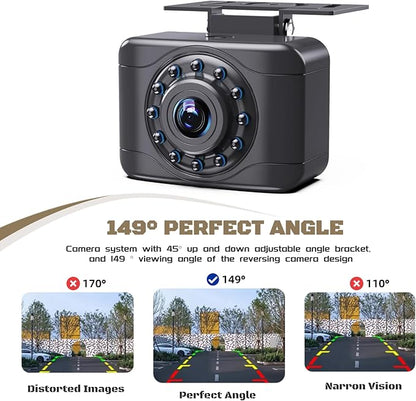 X1P HD Backup Camera License Plate Rear View Camera for Car, IP69 Waterproof Cámaras de Reversa para Autos with Clear Night Vision, Wide View Angle Universal Camera for Truck SUV RV Pickup