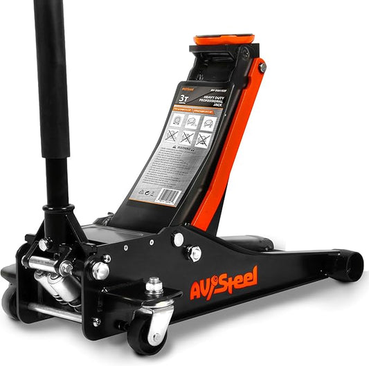 Low Profile Floor Jack 3 Ton (6600 lbs), Heavy Duty Hydraulic Jack for Car, Heavy-Duty Floor Jack with Dual Pistons Quick Lift Pump, Car Floor Jack with Lifting Range 3-1/8'' to 19-7/8''