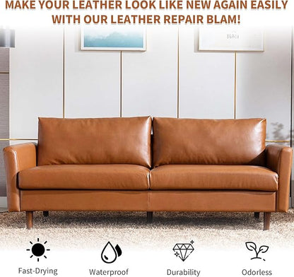 Light Brown Leather Recoloring Balm,Leather Couch Scratch/Stain Remover,Leather Repair kit for Vinyl Furniture and Car Interior,Leather Dye Paint for Scratched and Faded Leather Couches