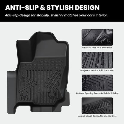 LASFIT Floor Mats for Toyota 4Runner 2025 2026 5 Seats(Not fit Hybrid) wtih Trunk mat&backrest mat, All Weather TPE Custom Fit Floor Liner for 4 Runner SR5/TRD/Limited 6th gen Front&Rear Car Mats