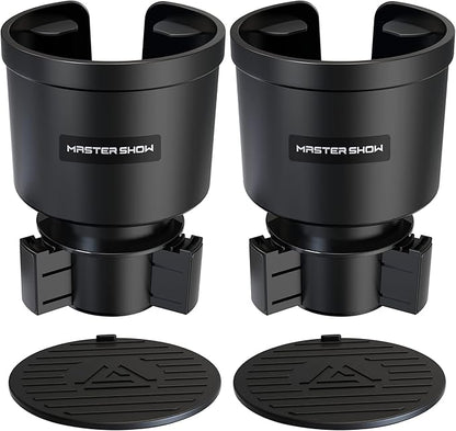 Upgraded Universal Car Cup Holder Expander for 3.4"-4" Bottles - Adjustable Base Fits Most Vehicles, SUVs & Trucks - Heavy Duty Adapter for Oversized Tumblers & Mugs