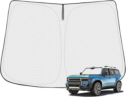 Windshield Sun Shade for 2024-2025 2026 Toyota Land Cruiser Prado 250 Accessories Thicken 6-Layer Front Window Sunshade Cover Sun Visor Protector Foldable Block UV Rays Keep Vehicle Cool