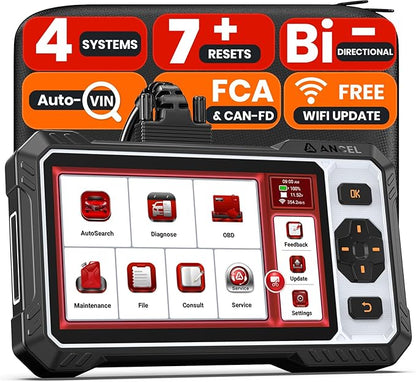 ANCEL OBD2 Scanner FX6000 Elite Bidirectional Scan Tool for ABS/SRS/Transmission/Enigne,7 Reset,Car Scanner with Active Test,Oil/Brake/SAS/Throttle/BMS Reset/ABS Bleeding/Gear Learning,FCA Support