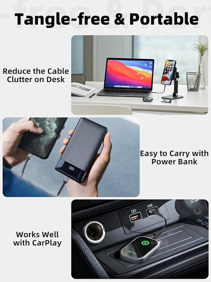 PRAKIE USB C Cable Fast Charging, 2Pack 1FT USB A to USB C Charge Cable, Short USB Type C Charging Cord Compatible with iPhone 16/15/Samsung Galaxy S20 S10/Google/Plus Note 10 9 8