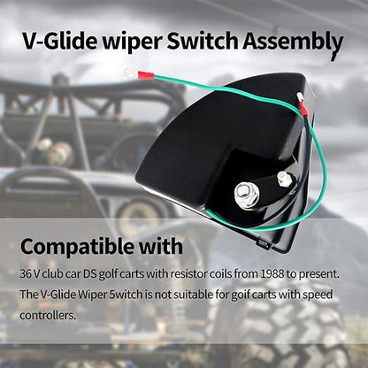 1016140 Golf Cart V-Glide Wiper Switch Assembly Compatible with Club Car DS 36V 1988-Up