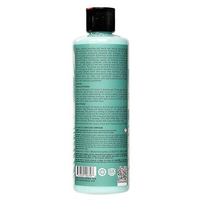 Chemical Guys GAP11616 C4 Clear Cut Correction Compound (Paint Correction - Fixes Scratches, Swirls & Holograms), 16 oz.