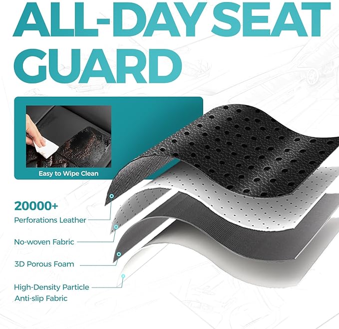 for Toyota Camry Seat Covers Hybrid XLE XSE 2018 2019 2020 2021 2022 2023 2024 - Custom Car Seat Cover Full Set, Waterproof Breathable Cushion Protector, Leather Seat Cover for Cars Black
