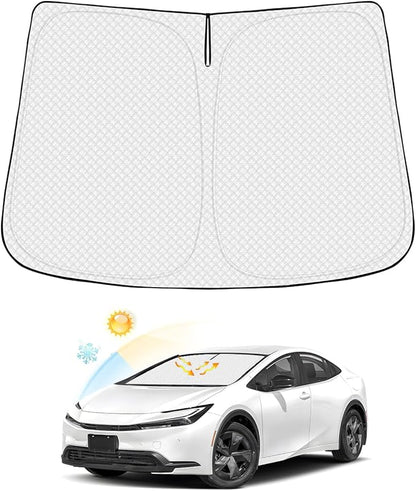 Windshield Sun Shade for Toyota Prius 2023-2025 2026 Accessories Thicken 6-Layer Front Window Sunshade Cover Sun Visor Protector Foldable Block UV Rays Keep Vehicle Cool