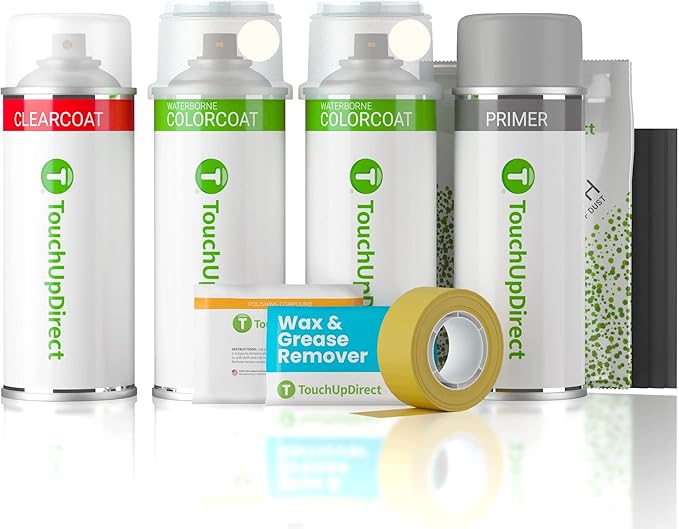 TouchUpDirect 070 Blizzard Pearl Tricoat Compatible with Toyota Exact Match Touch Up Paint Aerosol - Platinum Kit