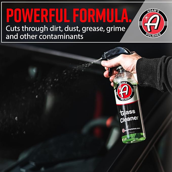 Adam's Polishes Glass Cleaner (Gallon) - Car Window Cleaner | Car Wash All-Natural Streak Free Formula For Car Cleaning | Safe On Tinted & Non-Tinted Glass | Won’t Strip Car Wax or Paint Protection