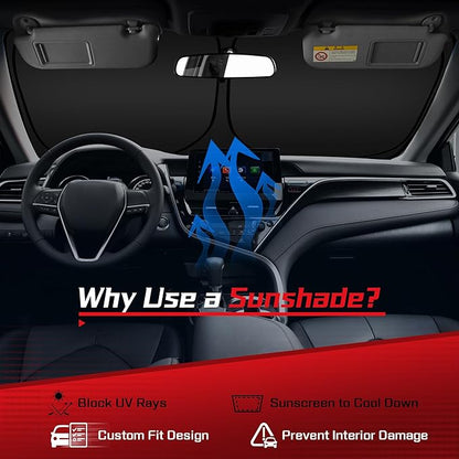 ARISMOTOR Windshield Sun Shade for Toyota Corolla Hybrid Sedan 2020-2025, Custom Fit Foldable Front Window Sunshade Sun Visor Protector, Block UV Rays Keep Your Car Cooler