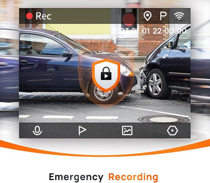 70mai 2.7K Dash Cam Front and Rear A500S, Dual Dash Camera for Cars, Dashcam with APP, Sony IMX335, ADAS, Built-in WiFi GPS, 2'' IPS Screen, WDR, Night Vision, 24/7 Parking Mode, Loop Recording