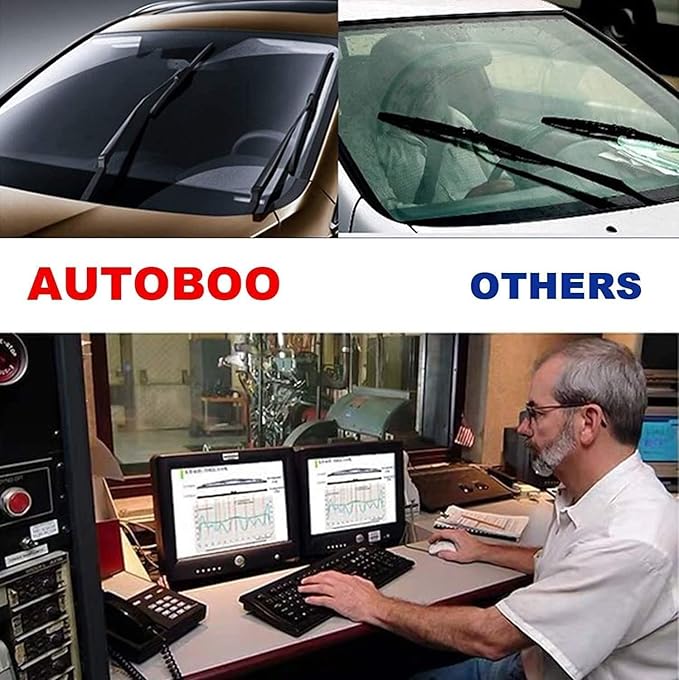 AUTOBOO 26"+22" Windshield Wipers Blades Replacement for Porsche Cayenne 2019-2025 with 13 Inch Rear Wiper Blade -Original Factory Quality (Pack of 3)