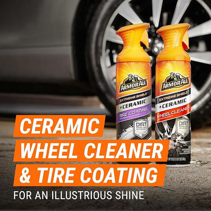 Armor All Complete Ceramic Exterior Car Cleaner Car Care Kit, Keeps Car Fresh and New, Includes-Leather Cleaning Wipes, Tire Coating Spray, Wheel Cleaner, Car Wash and Glass Cleaner, 5 Count