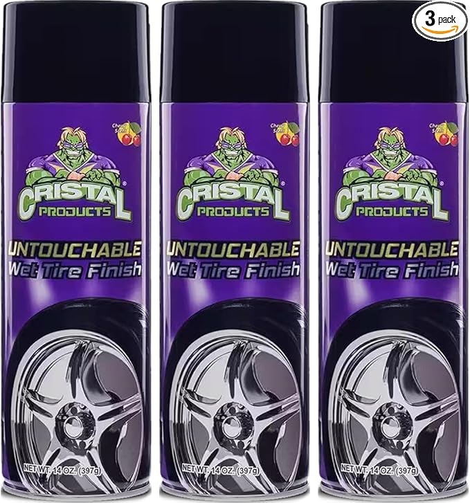 Untouchable Tire Shine Spray – Long-Lasting Wet Tire Finish for Deep Gloss & Protection – Waterproof Tire Shine, Easy Application, Premium Tire Cleaner Shine