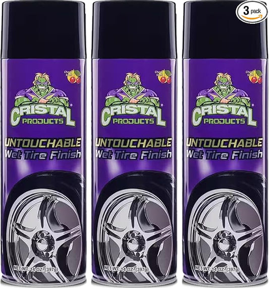 Untouchable Tire Shine Spray – Long-Lasting Wet Tire Finish for Deep Gloss & Protection – Waterproof Tire Shine, Easy Application, Premium Tire Cleaner Shine